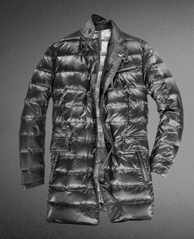 Black long puffer coat