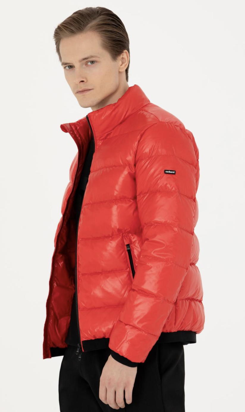 Made Tekstil red puffer jacket