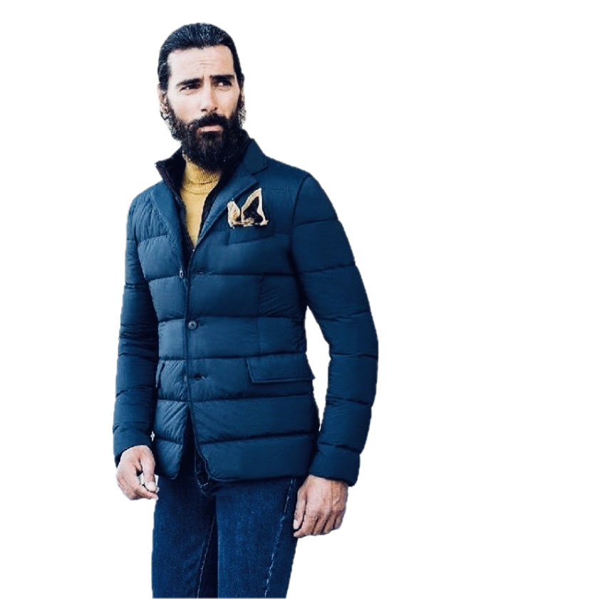 Made Tekstil blue puffer jacket